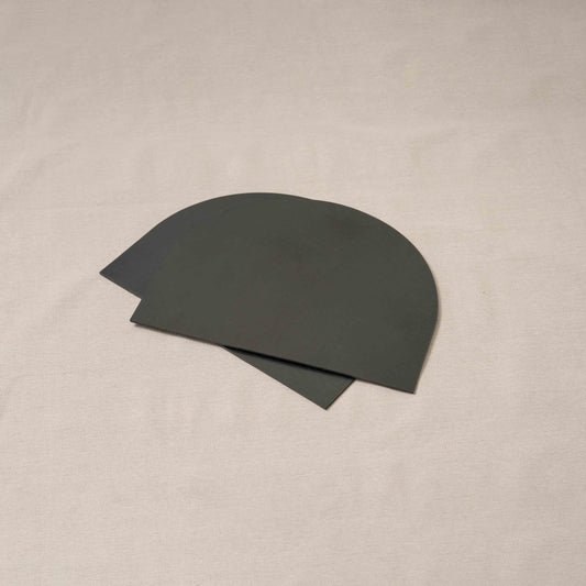 Arch Placemat Pair in black leather