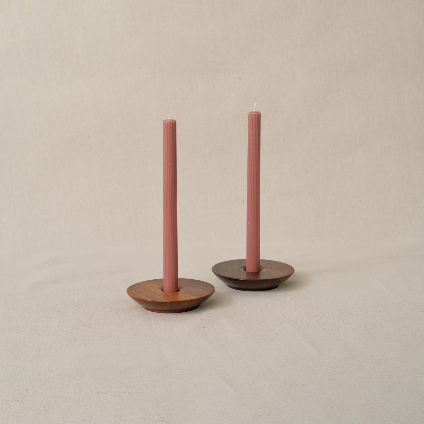 Dish Candlestick Holder Pair