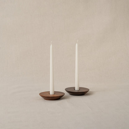 Dish Candlestick Holder Pair